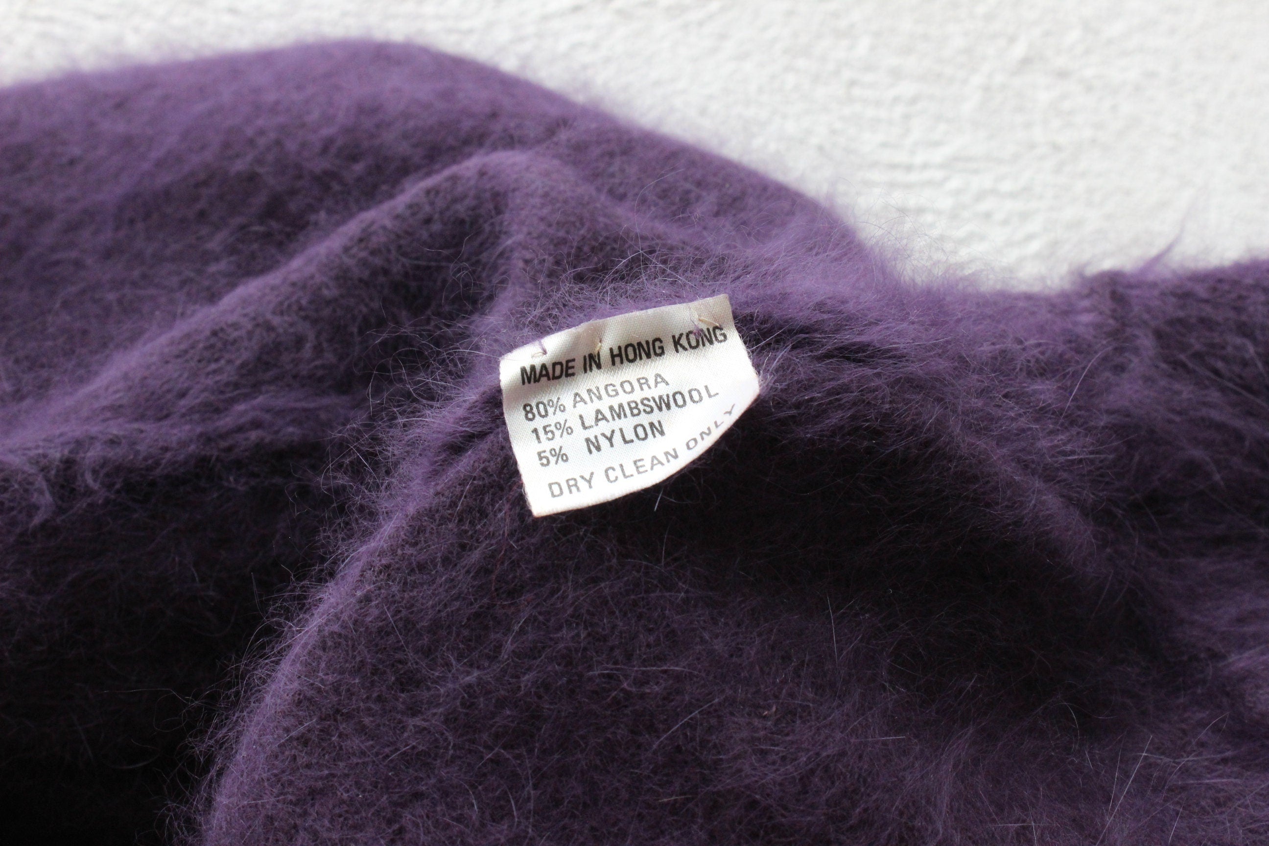 80s Softest Aubergine Angora Sweater