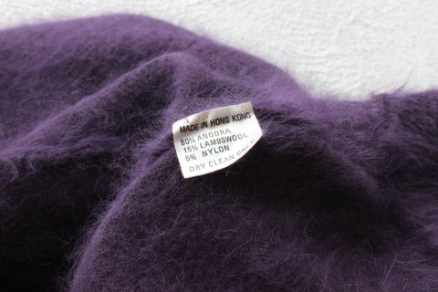 80s Softest Aubergine Angora Sweater