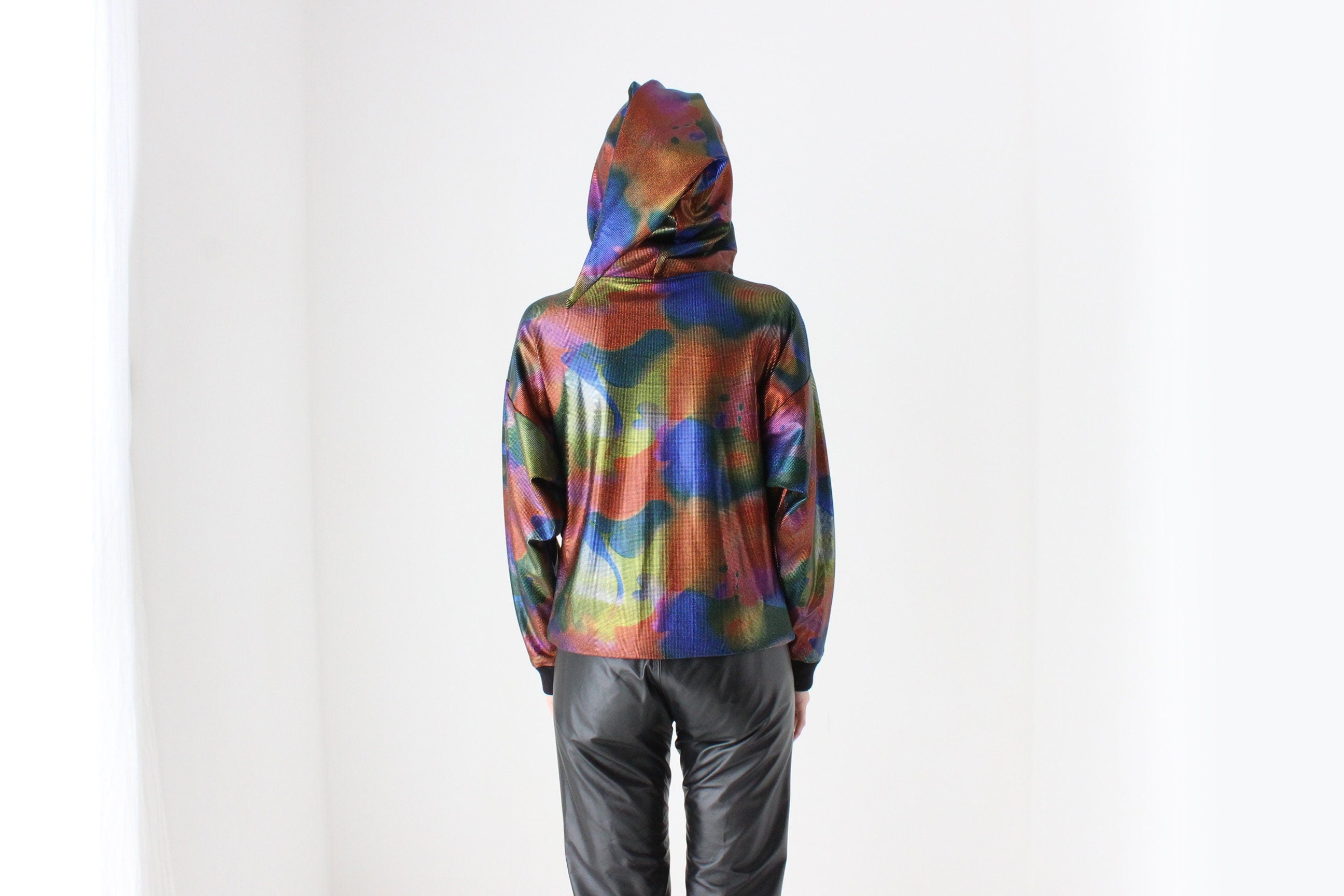 2000s Romance Was Born Electro Revival Holographic Face Hoodie