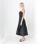 80s Textured Taffeta Bustier Bubble Dress w/ Abstract Neckline