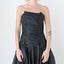80s Textured Taffeta Bustier Bubble Dress w/ Abstract Neckline