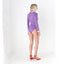 70s Stretch Polkadot Nylon + Ruffle Leotard Bodysuit