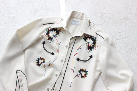 1970s Californian Ranchwear H Bar C Embroidered Costume Shirt