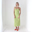 90s Pure Silk Bias Cut Slip Dress in Pistachio