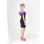 80s 'Marti' Black Crepe Cocktail Mini w/ 3D Braided Off Shoulder Detail