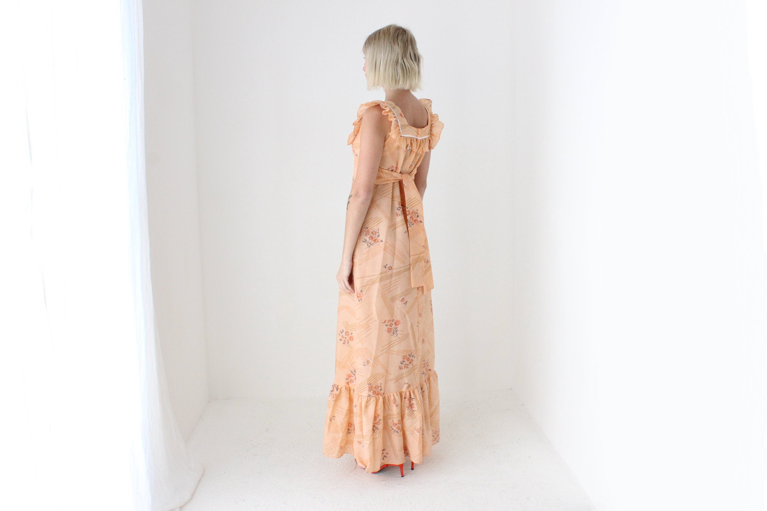 Sweetest 70s Cottagecore Ruffle Garden Party Dress Sweetest 70s Cottagecore Ruffle Garden Party Dress
