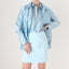 BALLETCORE 90s Barometer Baby Blue Mini Skirt
