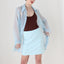 BALLETCORE 90s Barometer Baby Blue Mini Skirt