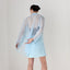 BALLETCORE 90s Sheer Chiffon Oversized Shirt Dress