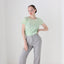BALLETCORE 90s Mint Green Sheer Lace Tee