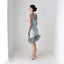 BALLETCORE Delicious 80s Ice Blue Organza Ruffle Cocktail Dress