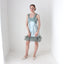BALLETCORE Delicious 80s Ice Blue Organza Ruffle Cocktail Dress