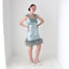 BALLETCORE Delicious 80s Ice Blue Organza Ruffle Cocktail Dress