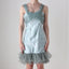 BALLETCORE Delicious 80s Ice Blue Organza Ruffle Cocktail Dress