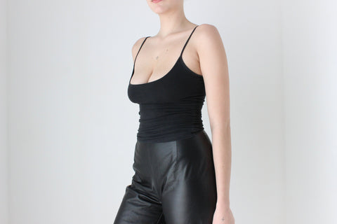 BALLETCORE 90s Minimal Cotton Lycra Scoop Neck Tank