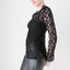 BALLETCORE 90s Sheer Black Lace Long Sleeve Top