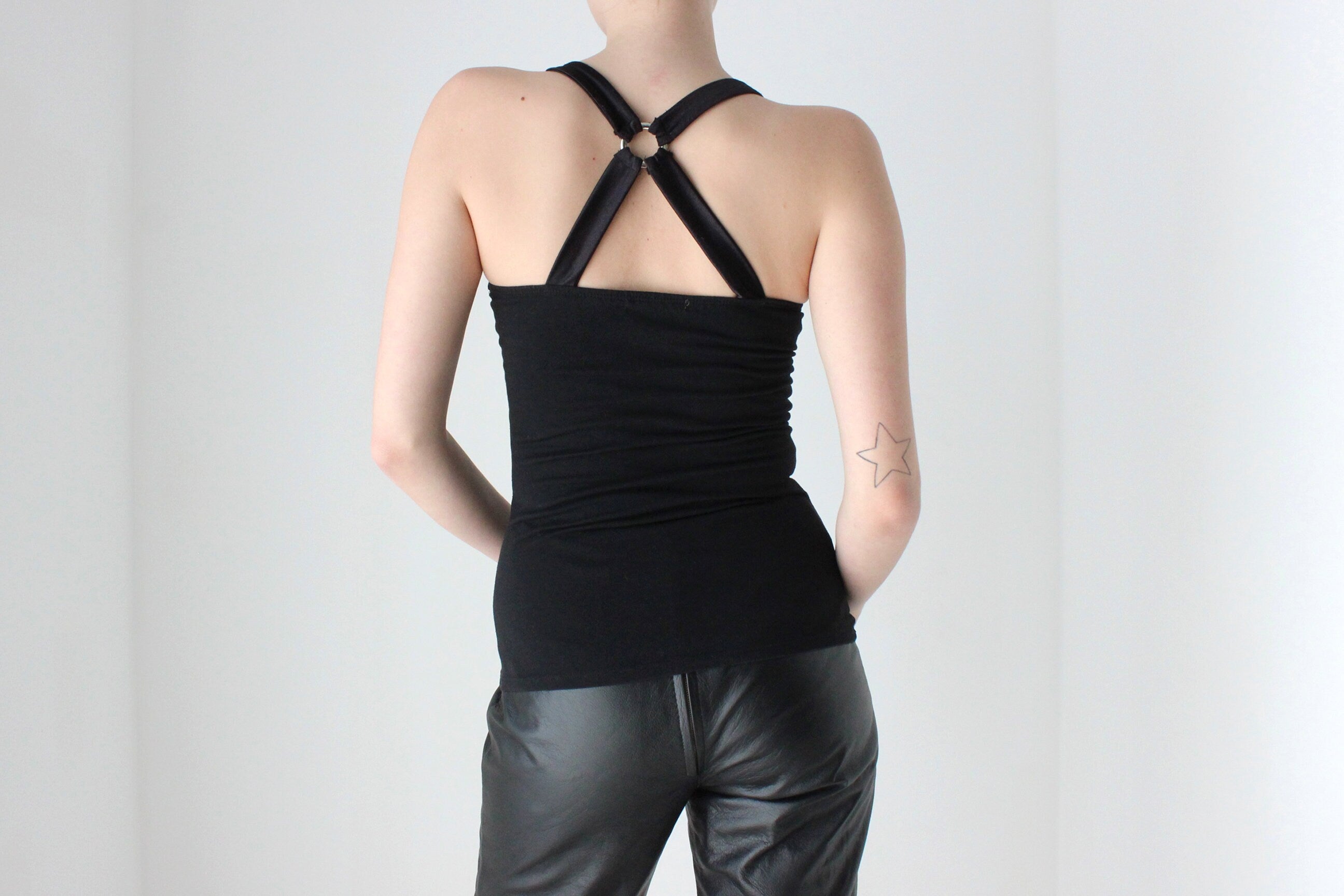 BALLETCORE Sexiest Black Y2K Bustier Tank Top