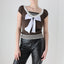 BALLETCORE Funky Y2K 3D Textured Bow Top