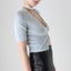 BALLETCORE 90s Pastel Cotton Knit Button Up Top