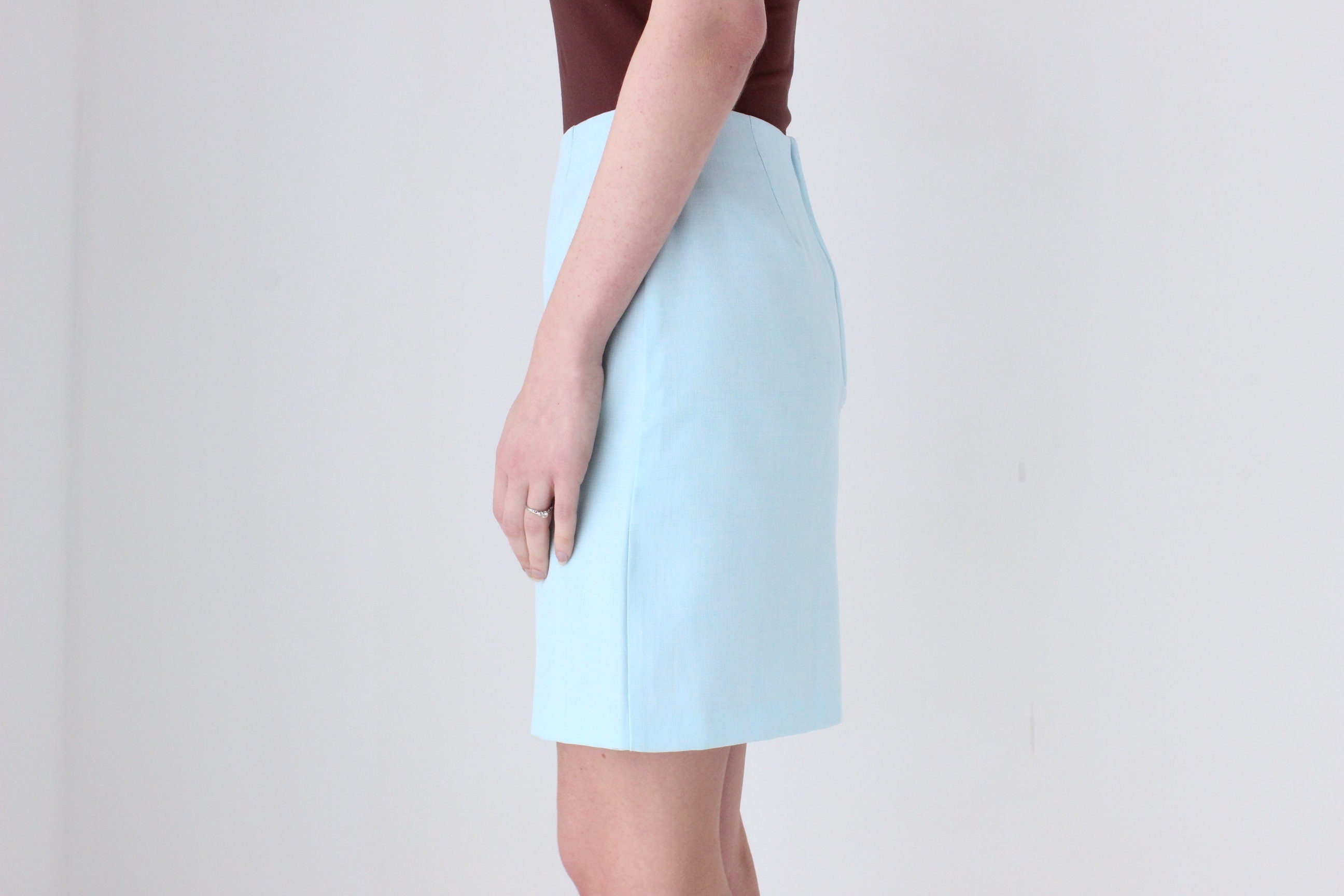 BALLETCORE 90s Barometer Baby Blue Mini Skirt