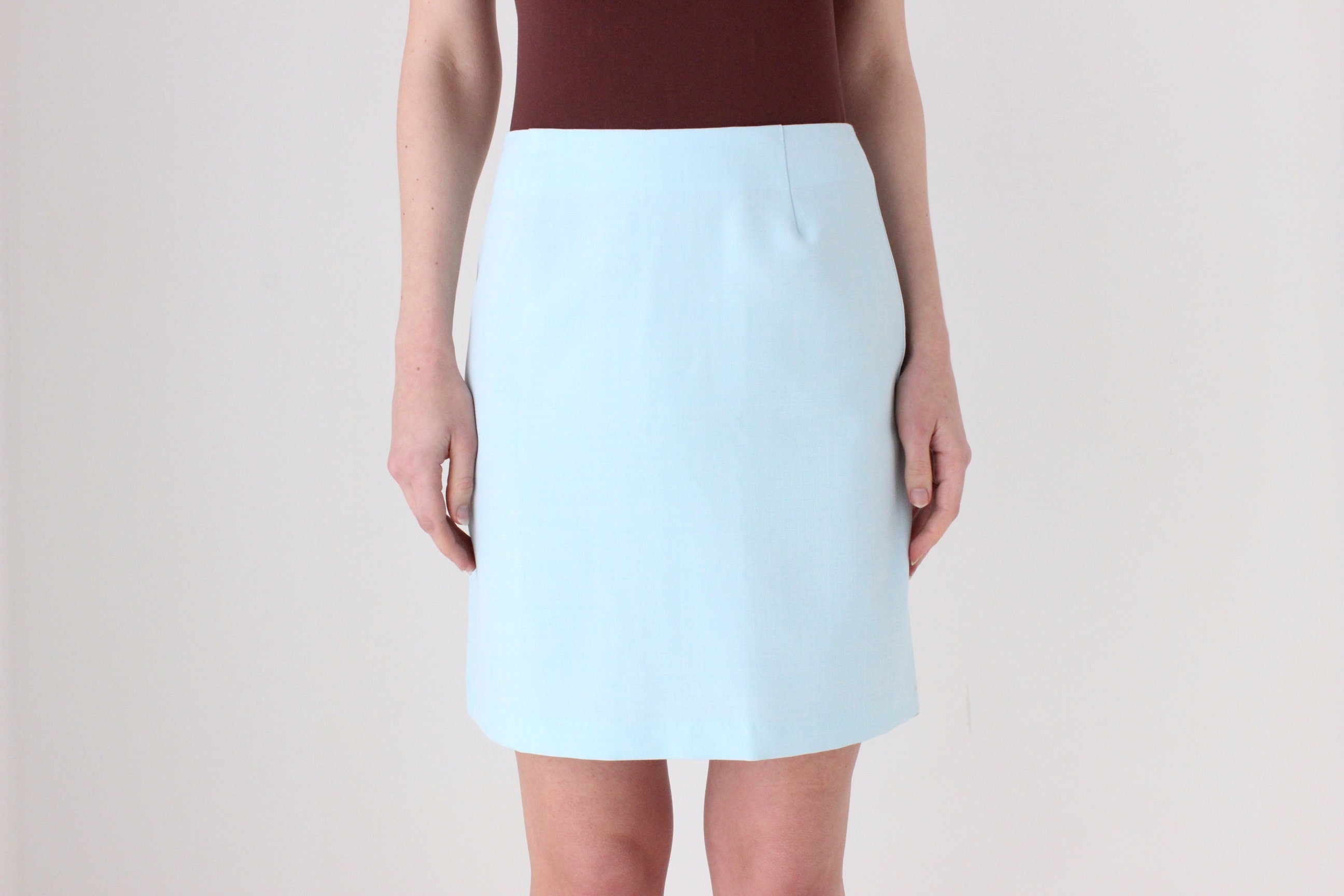 BALLETCORE 90s Barometer Baby Blue Mini Skirt