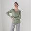 BALLETCORE 90s Ribbed Scoop Neck Sweater