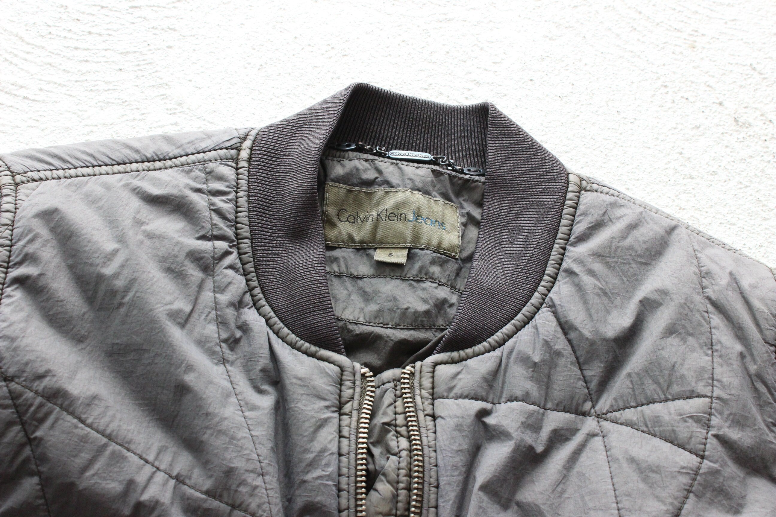 BALLETCORE Y2K Calvin Klein Quilted Bomber Jacket