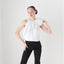 BALLETCORE 2000s PRADA Asymmetric Harlequin Collar Cotton Ruffle Top