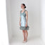 BALLETCORE Delicious 80s Ice Blue Organza Ruffle Cocktail Dress