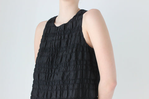 2000s Relaxed, Textured Origami Trapeze Top