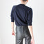 BALLETCORE 90s Navy Blue Soft Wool Cropped Sweater