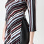 BALLETCORE 2000s Diane Von Furstenberg Striped Modernist Silk Top or Mini