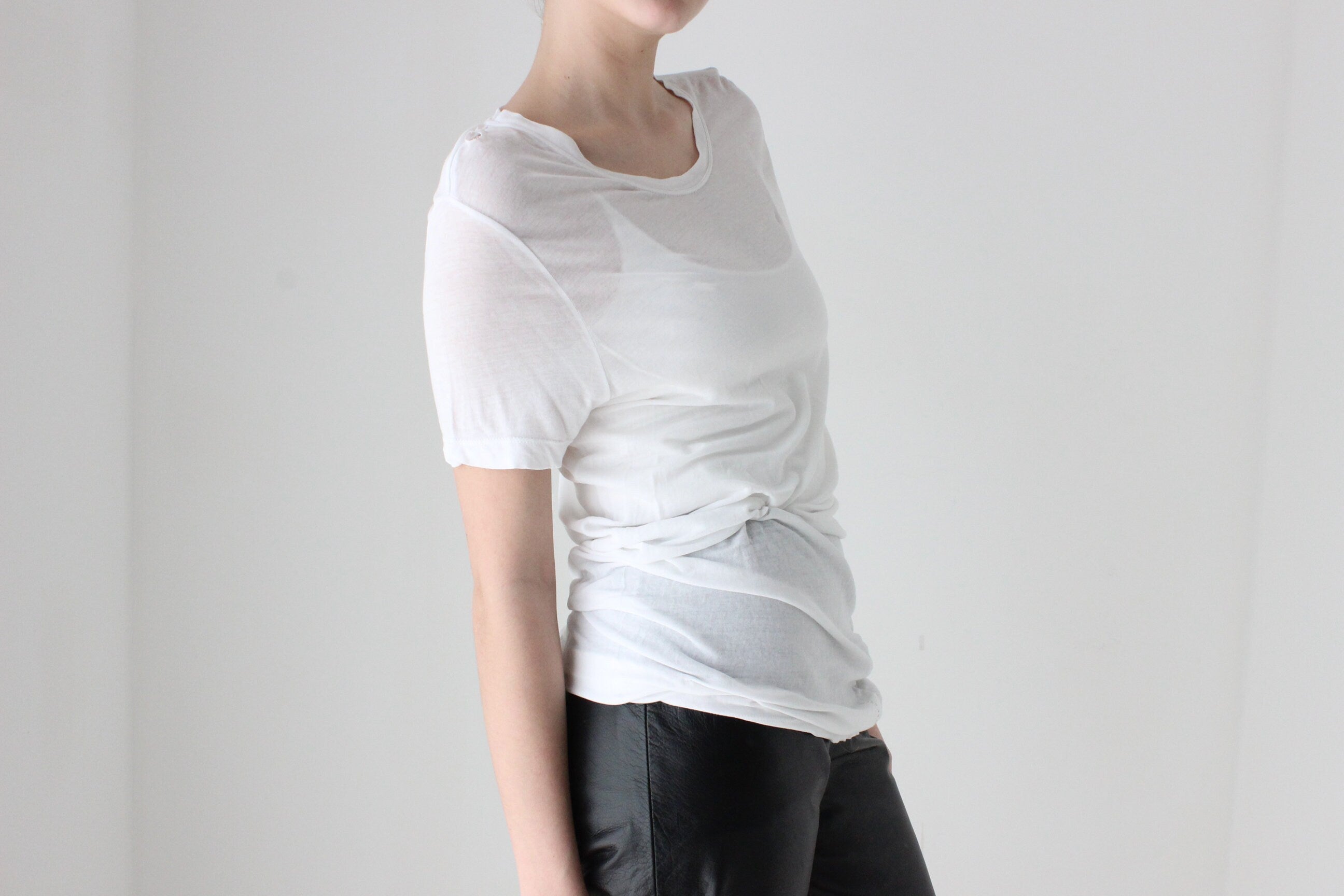 BALLETCORE Y2K Esprit Tissue Thin Crew Neck Tee