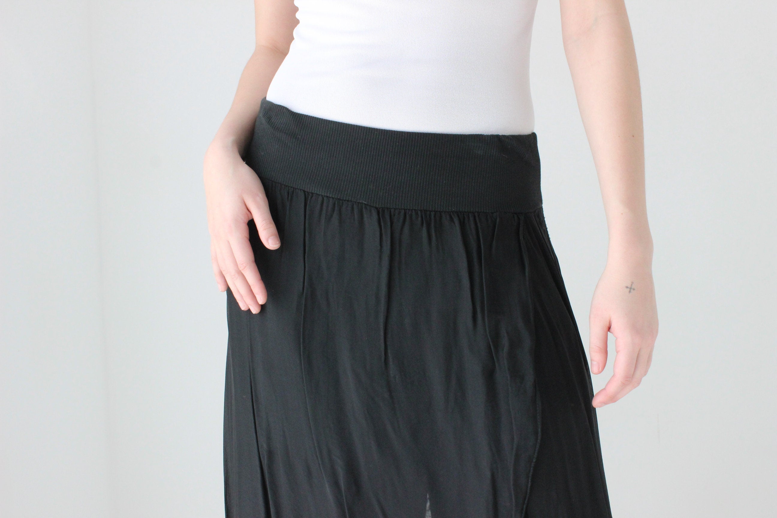 BALLETCORE 90s Italian Silk Layered Pants