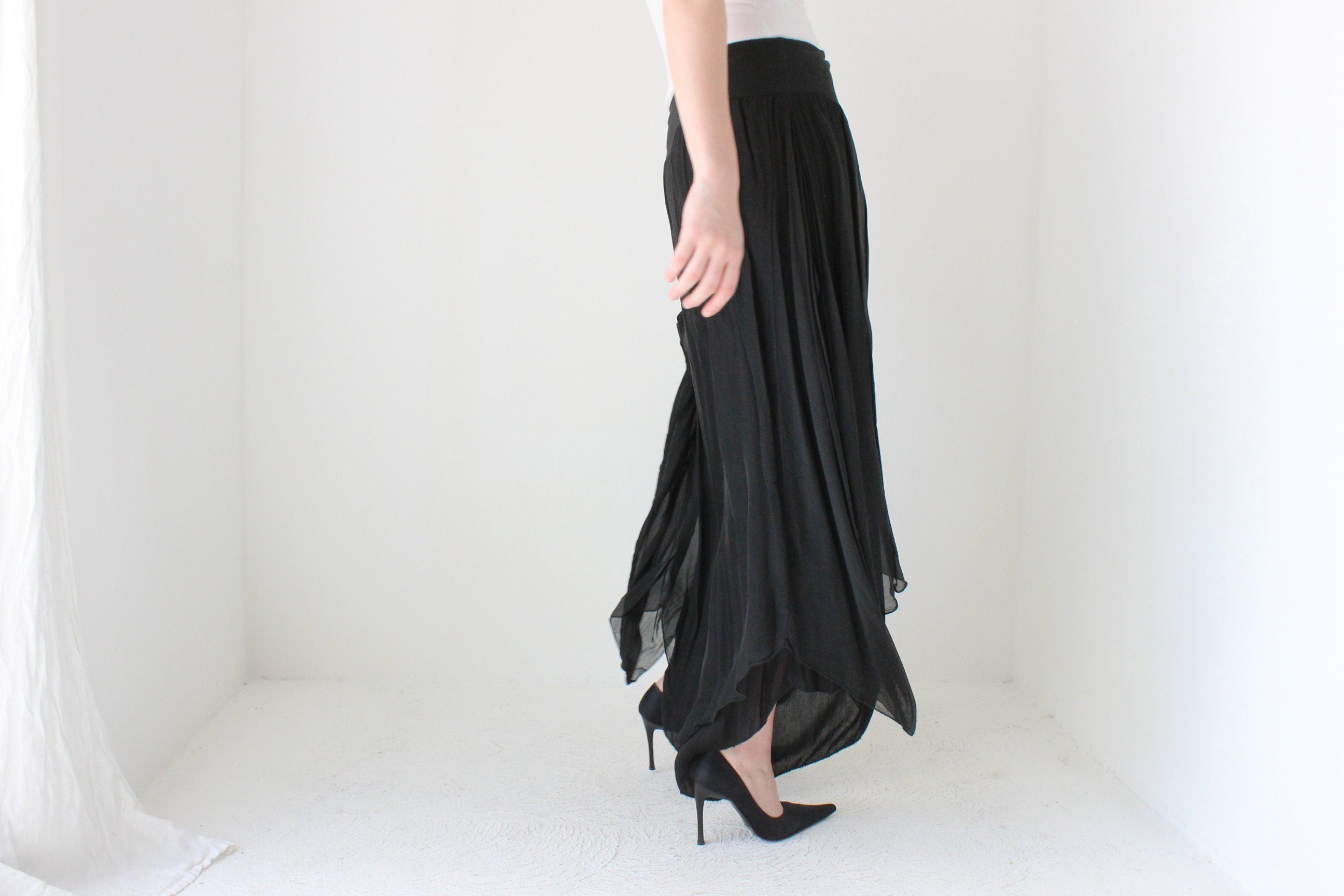 BALLETCORE 90s Italian Silk Layered Pants