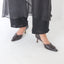 Y2K Choc Mock-Croc Leather Pointed Kitten Heels ~ Euro 38