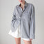 90s Relaxed Striped Oversized Shirt