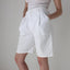 90s Esprit White Cotton Longer Length "Mom" Shorts