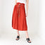 80s Burnt Orange Rayon Gauze Flared Culotte Pants