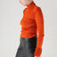 Y2K Rich Orange Turtle Neck Sweater w/ Ruffled Wrists
