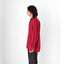 90s Textured Pure Silk Relaxed Shirt in Burgundy