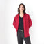 90s Textured Pure Silk Relaxed Shirt in Burgundy