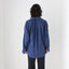 90s Textured Pure Silk Relaxed Shirt in Navy