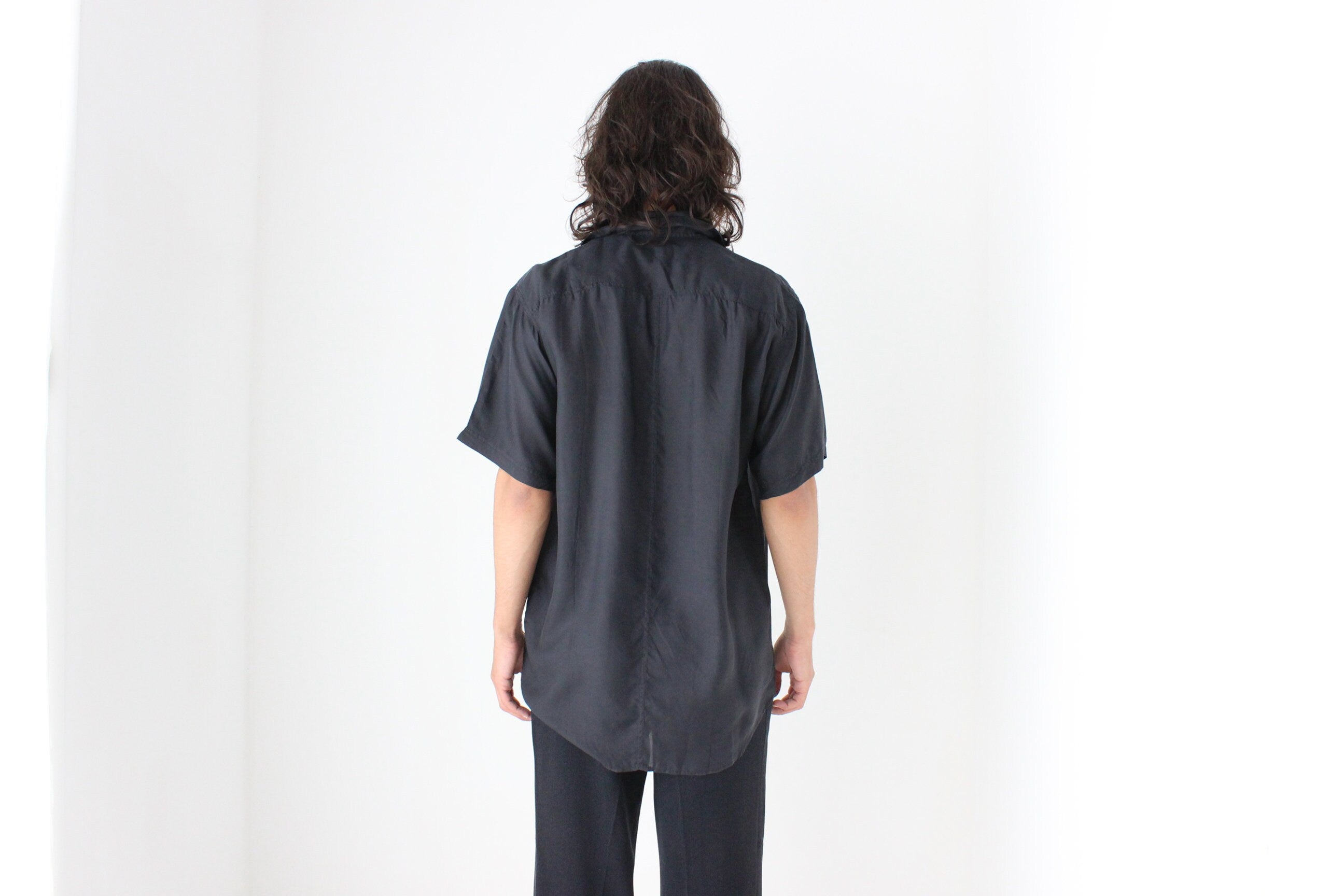 80s PURE SILK Classic Boxy in Ink Black