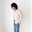 80s PURE SILK Relaxed Long Sleeve Shirt in Neutral Beige