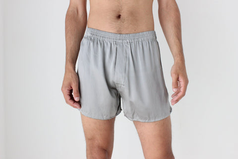 Vintage 80s PURE SILK Luxury Boxer Shorts in Grey