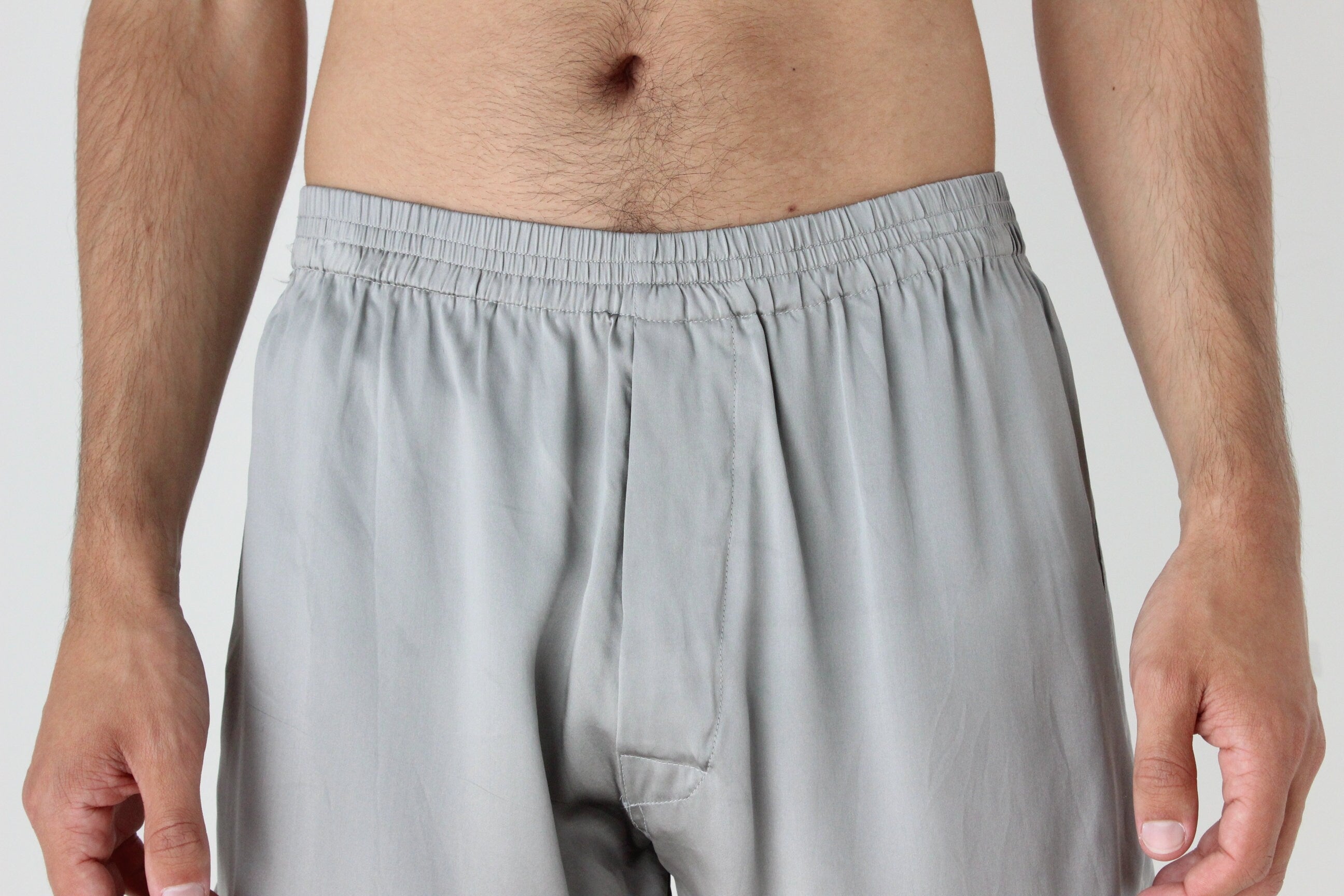 Vintage 80s PURE SILK Luxury Boxer Shorts in Grey