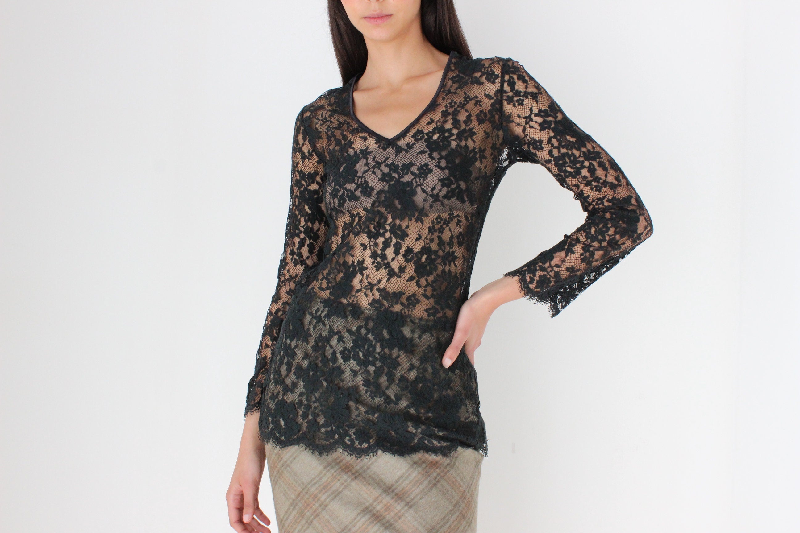 90s French Lace Top by Un Deux Trois