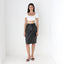 Minimal 80s Leather Pencil Skirt by Bruno Valli, Made in Italy
