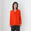 90s Acid Orange PURE SILK VELVET Long Sleeve Frontman Shirt
